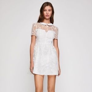 BCBGeneration White Embroidered Cocktail Dress